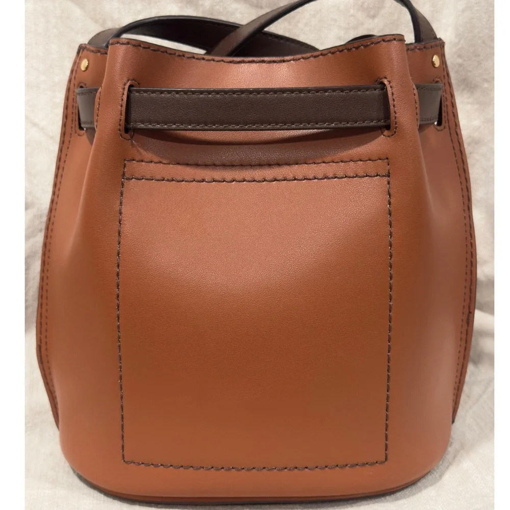 Marc Jacobs Renegade Color Blocked Brown Leather Bucket‎ Bag Crossbody